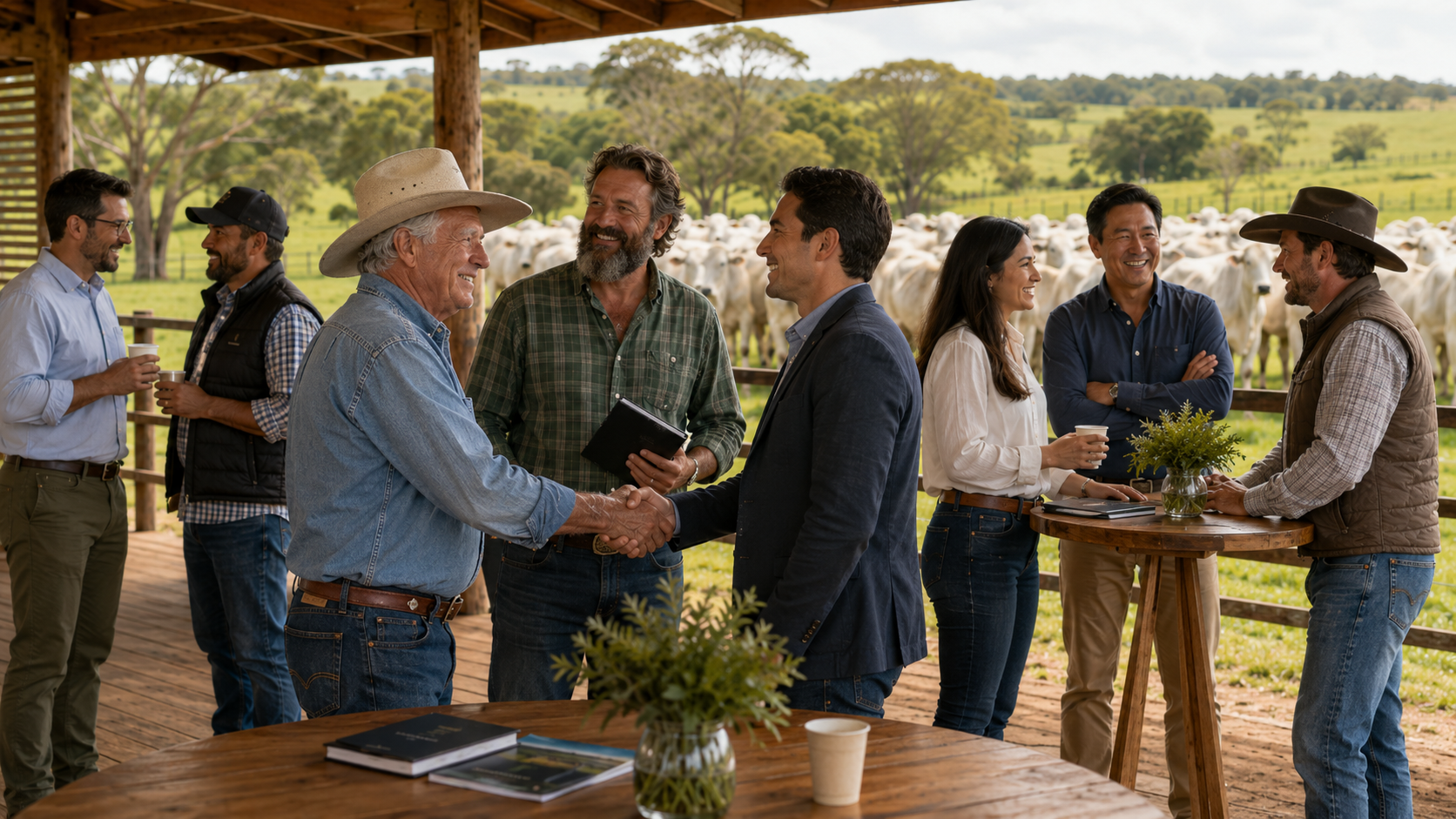 Criadores e investidores em encontro rural